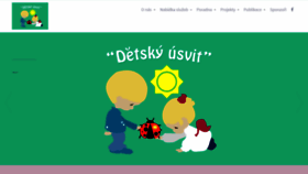 What Detskyusvit.cz website looked like in 2020 (4 years ago)