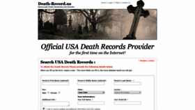 What Death-record.us website looked like in 2020 (4 years ago)