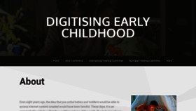 What Digitisingearlychildhood.com website looked like in 2020 (4 years ago)