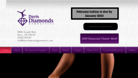 What Davisdiamondsgymnastics.com website looked like in 2020 (6 years ago)