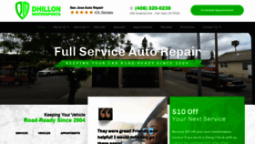 What Dhillonmotorsports.com website looked like in 2020 (5 years ago)
