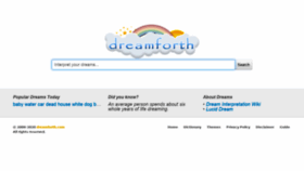 What Dreamforth.com website looked like in 2020 (4 years ago)