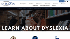What Dyslexiaida.org website looked like in 2020 (4 years ago)
