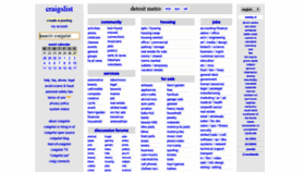 What Detroit.craigslist.org website looked like in 2020 (4 years ago)