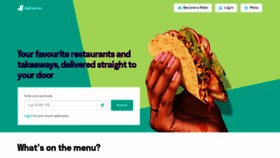 What Deliveroo.com website looked like in 2020 (4 years ago)