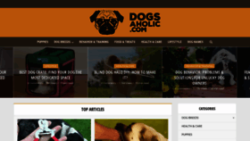 What Dogsaholic.com website looked like in 2020 (4 years ago)