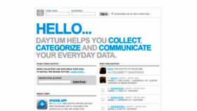 What Daytum.com website looked like in 2020 (4 years ago)