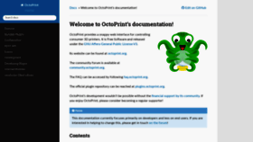 What Docs.octoprint.org website looked like in 2020 (4 years ago)
