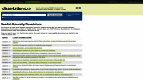What Dissertations.se website looked like in 2020 (4 years ago)