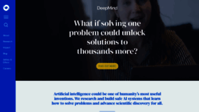 What Deepmind.com website looked like in 2020 (4 years ago)
