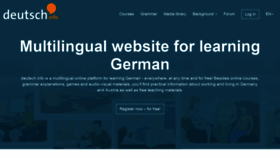 What Deutsch.info website looked like in 2020 (6 years ago)