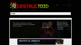 What Destructoid.com website looked like in 2020 (4 years ago)