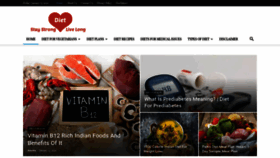 What Diet.ind.in website looked like in 2020 (4 years ago)
