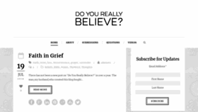 What Doyoureallybelieve.com website looked like in 2020 (4 years ago)