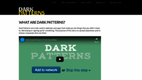 What Darkpatterns.org website looked like in 2020 (4 years ago)