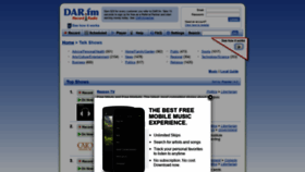 What Dar.fm website looked like in 2020 (4 years ago)
