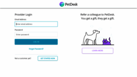What Dashboard.petdesk.com website looked like in 2020 (4 years ago)