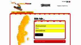 What Deliverypizza.se website looked like in 2020 (4 years ago)