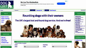 What Doglost.co.uk website looked like in 2020 (4 years ago)
