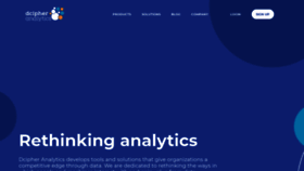 What Dcipheranalytics.com website looked like in 2020 (4 years ago)