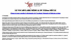 What Dictionnaire.academie-medecine.fr website looked like in 2020 (4 years ago)