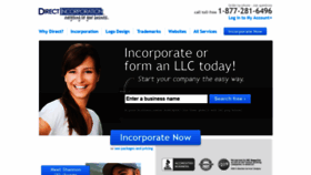 What Directincorporation.com website looked like in 2020 (4 years ago)