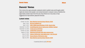 What Dennisnotes.com website looked like in 2020 (4 years ago)