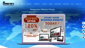 What Designforu.in website looked like in 2020 (4 years ago)