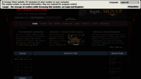 What Daimonin.com website looked like in 2020 (5 years ago)