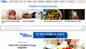 What Diabeticliving.com.au website looked like in 2020 (4 years ago)
