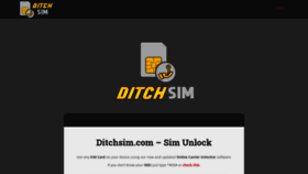 What Ditchsim.com website looked like in 2020 (4 years ago)