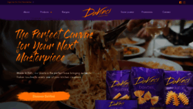 What Davincipasta.com website looked like in 2020 (5 years ago)