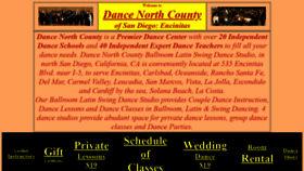 What Dancenorthcounty.com website looked like in 2020 (4 years ago)
