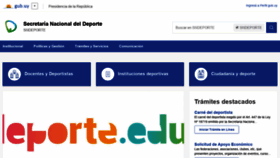 What Deporte.gub.uy website looked like in 2020 (4 years ago)