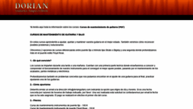 What Dorianguitars-store.com website looked like in 2020 (5 years ago)