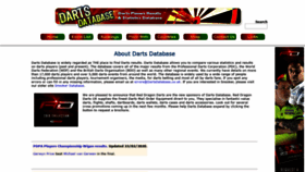 What Dartsdatabase.co.uk website looked like in 2020 (4 years ago)