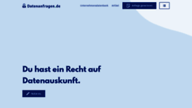 What Datenanfragen.de website looked like in 2020 (4 years ago)
