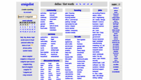 What Dallas.craigslist.org website looked like in 2020 (4 years ago)
