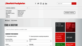 What Doctors.nyp.org website looked like in 2020 (4 years ago)