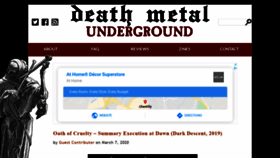 What Deathmetal.org website looked like in 2020 (4 years ago)