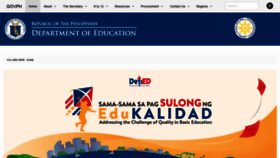 What Deped.gov.ph website looked like in 2020 (4 years ago)