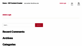 What Demo.wpcontentcrawler.com website looked like in 2020 (4 years ago)
