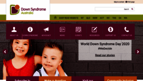 What Downsyndrome.org.au website looked like in 2020 (4 years ago)