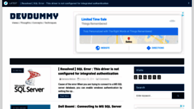 What Devdummy.com website looked like in 2020 (4 years ago)
