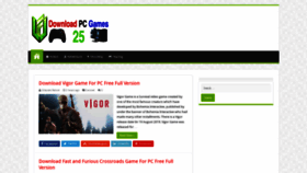 What Downloadpcgames25.com website looked like in 2020 (4 years ago)