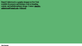 What Danielcalderwood.com website looked like in 2020 (5 years ago)