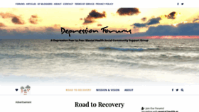 What Depressionforums.org website looked like in 2020 (4 years ago)