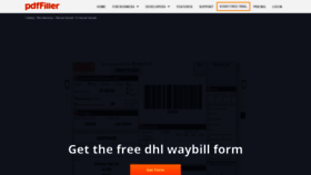 What Dhl-waybill-form.pdffiller.com website looked like in 2020 (4 years ago)