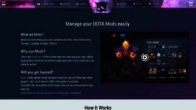 What Dota2mods.com website looked like in 2020 (4 years ago)