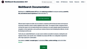 What Docs.meilisearch.com website looked like in 2020 (4 years ago)